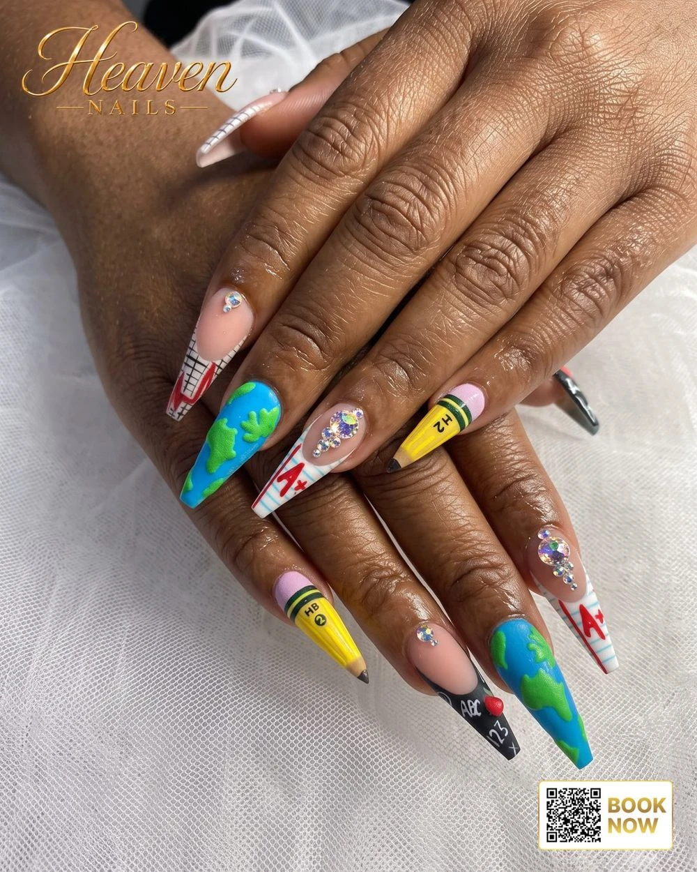 Heaven nail art